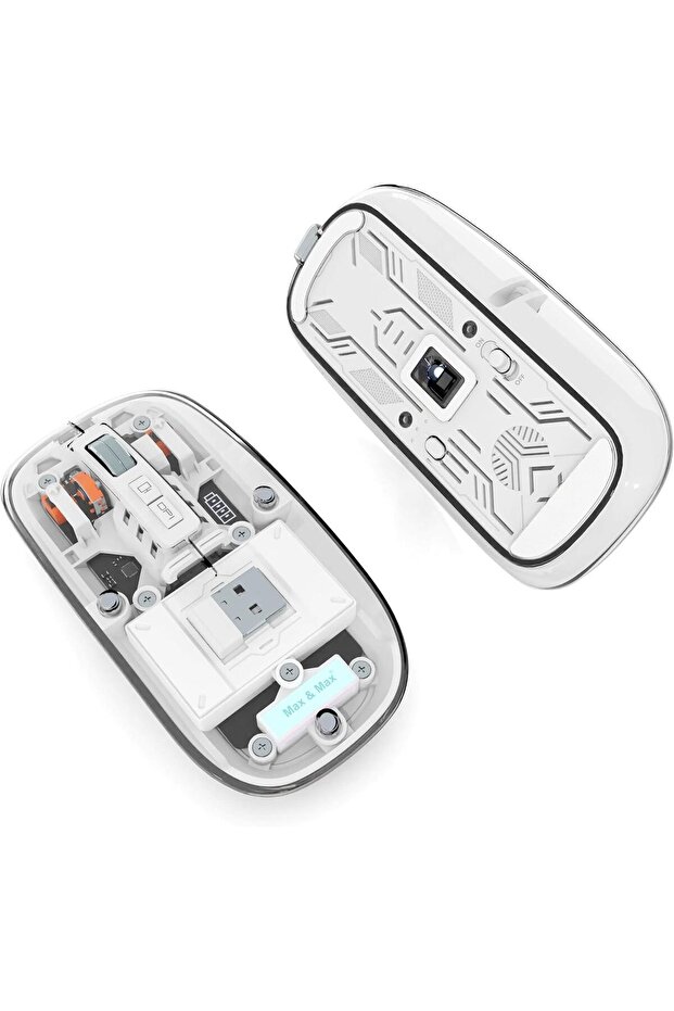 Max & Max Transparent Mouse White MXM-T901 - 2