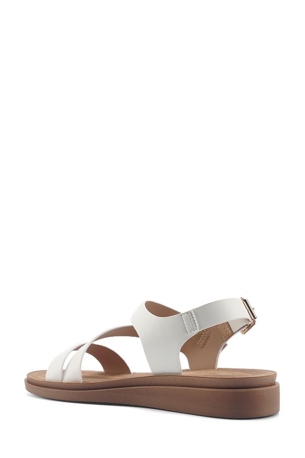 166925.Z5FX Beyaz Kadın Comfort Sandalet - 3