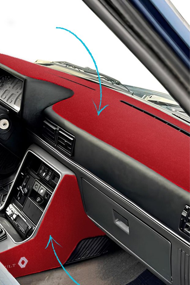 Renault Broadway R9 /11 Spring Fairway Flash Red Glove Box Protection & Gear Shift Console Covering Carpet