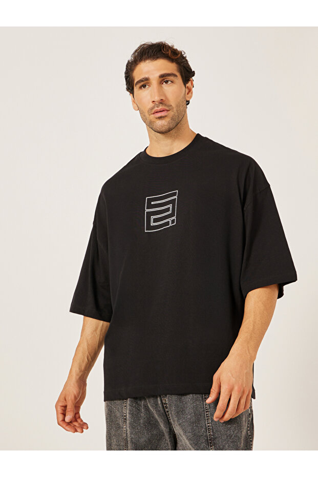 Chest Graphic Compact Jersey Boxy T-Shirt