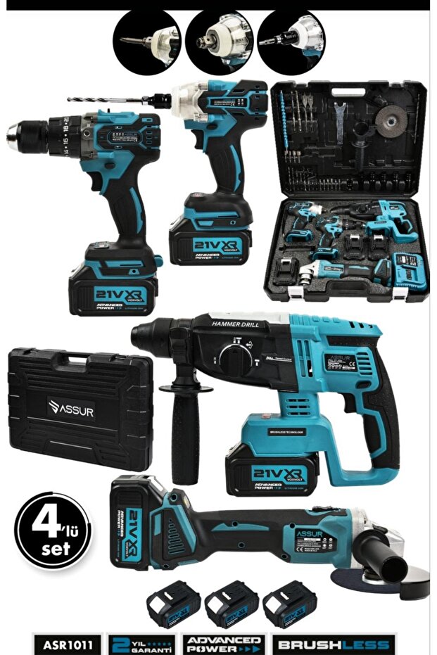 Şarjlı Dörtlü Set - 1