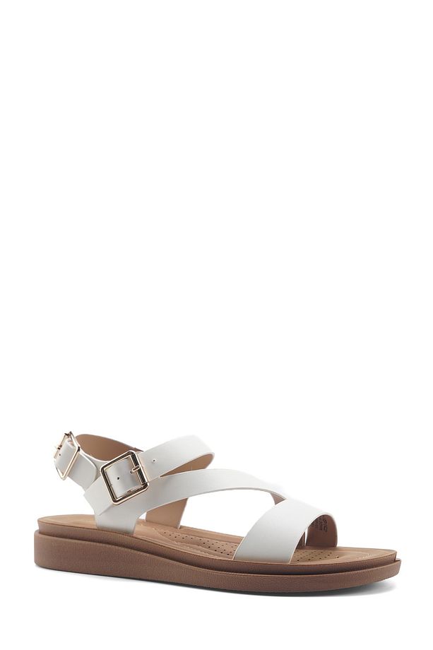 166925.Z5FX Beyaz Kadın Comfort Sandalet - 2
