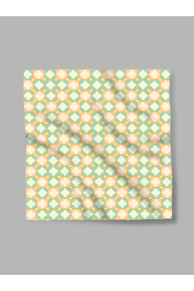 Geometric Patterned Chiffon Scarf, Bandana 50x50cm