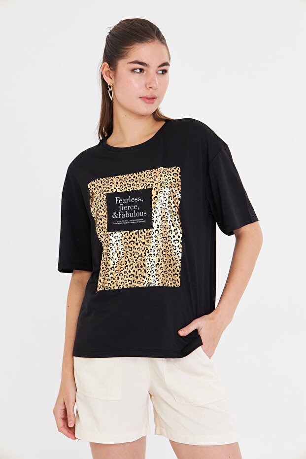 Baskılı Basic T-Shirt - 5