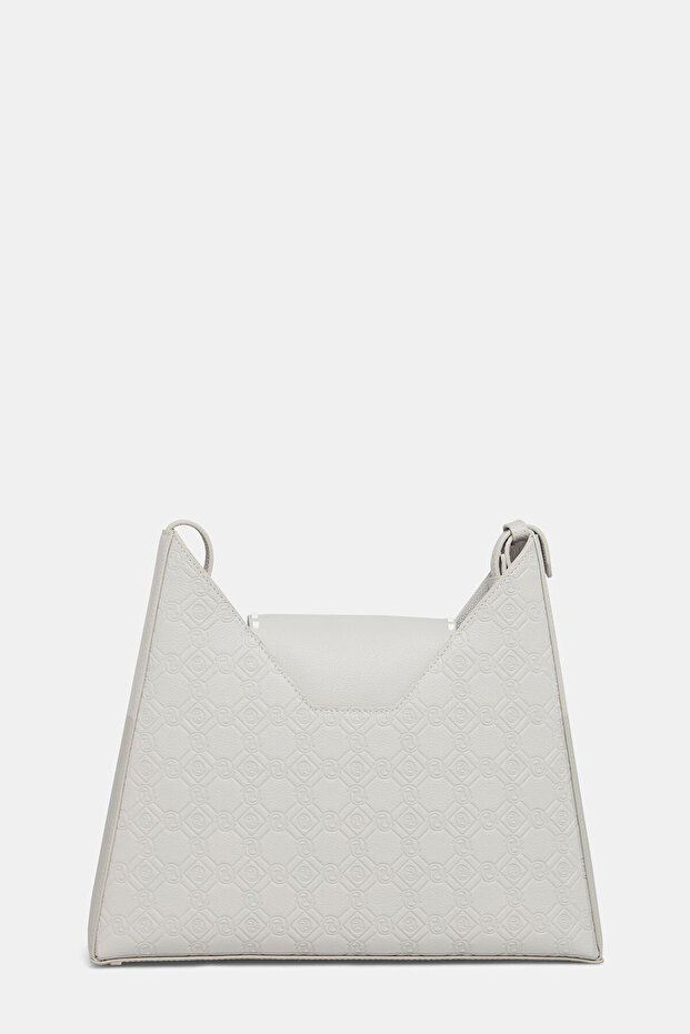 GRİ MONOGRAM DERİ ÇANTA - 4