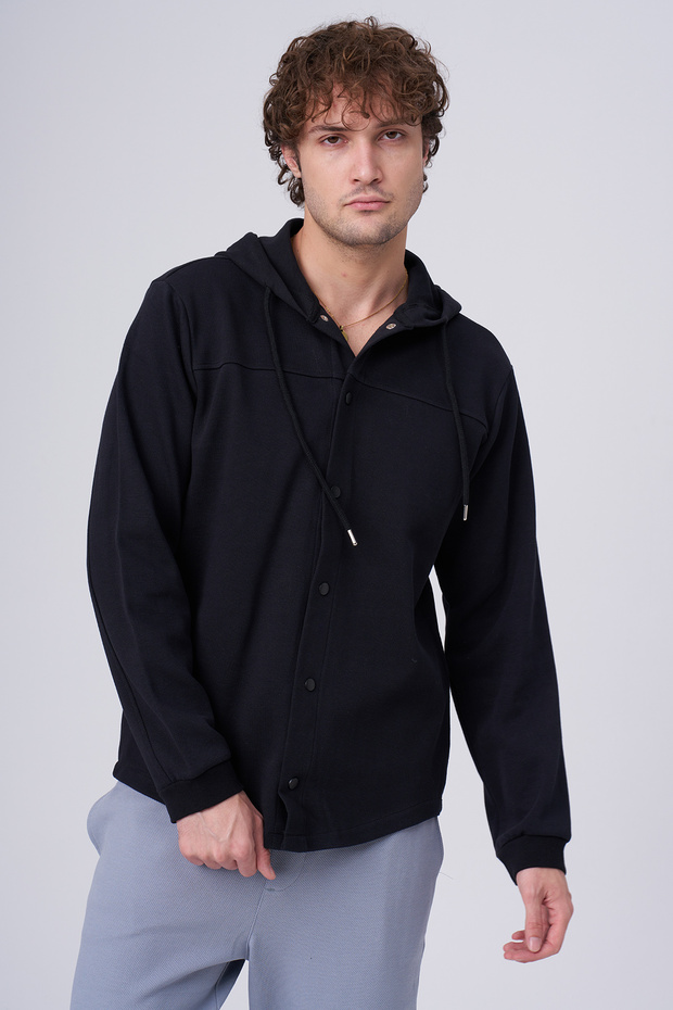 Men's Hooded Laking Snap Sweatshirt