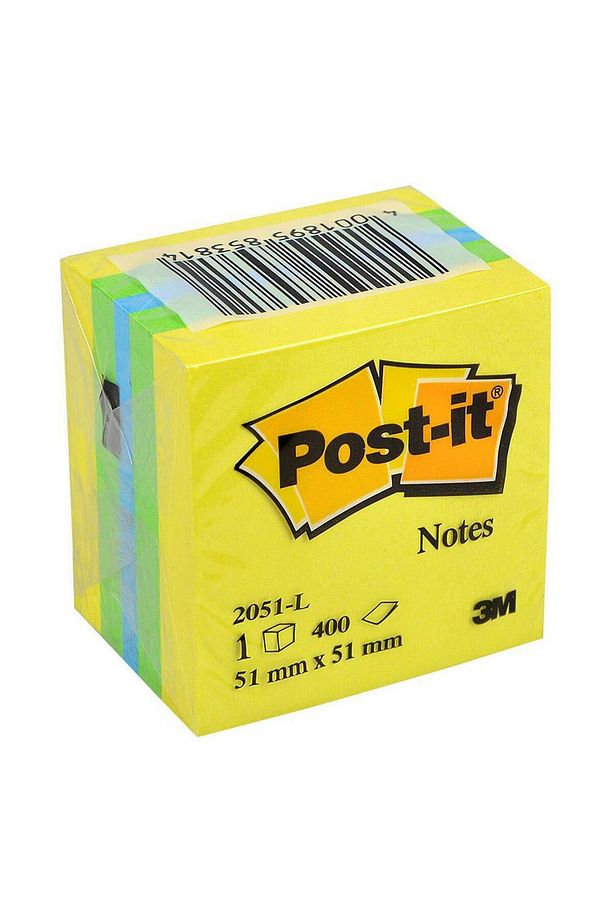 3m 2051l Yapışkanlı Not Kağıdı 51 X 51 Mm 400 Yaprak - Karışık Renkler - 2