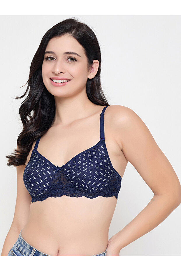 Multicolor Pack of 3 Padded Non-Wired Full Coverage Printed Bras