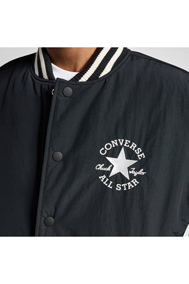 Classic Bomber Erkek Siyah Ceket - 4