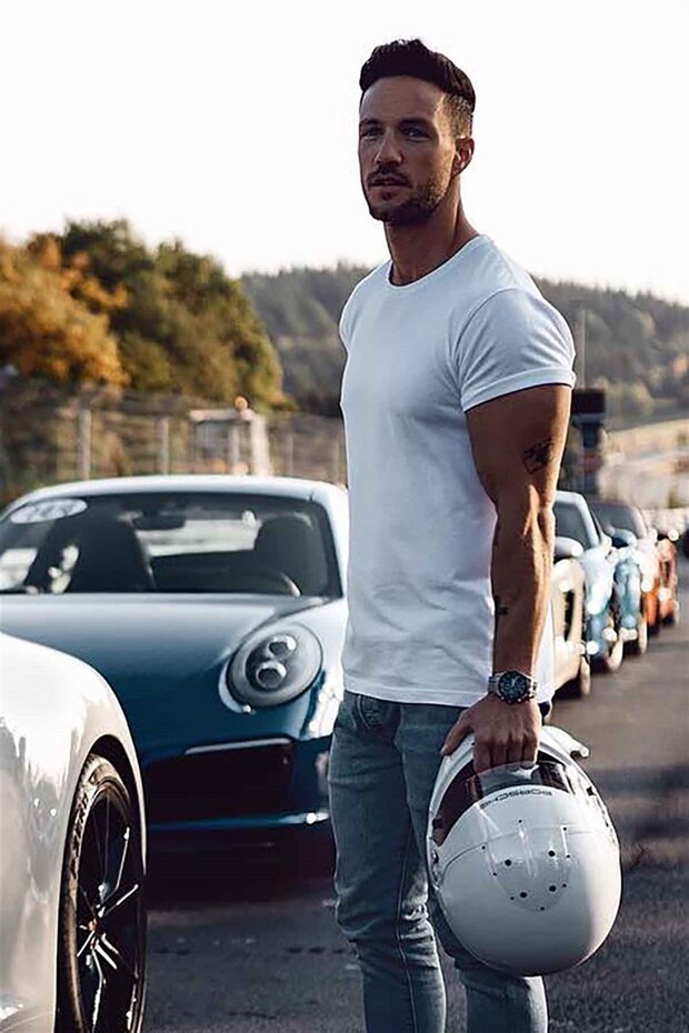 Crew Neck Basic T-Shirt White 3006 - 3