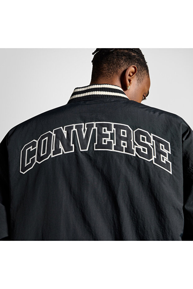 Classic Bomber Erkek Siyah Ceket - 5