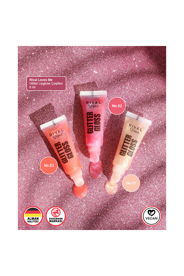 RLM LIPGLOSS 8ML GLITTER NO.01 - 3