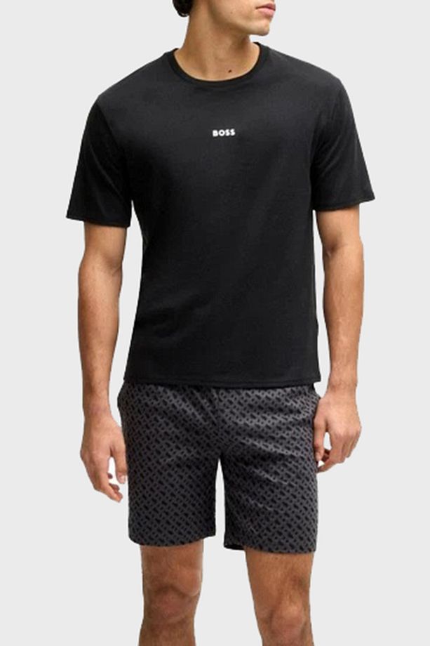 % 100 Pamuk Regular Fit Monogram Logolu Pijama Takımı Erkek PİJAMA TAKIMI 50540613 981 - 2
