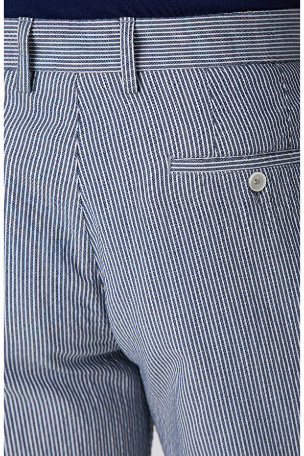 Lacivert Beyaz Şort - 5