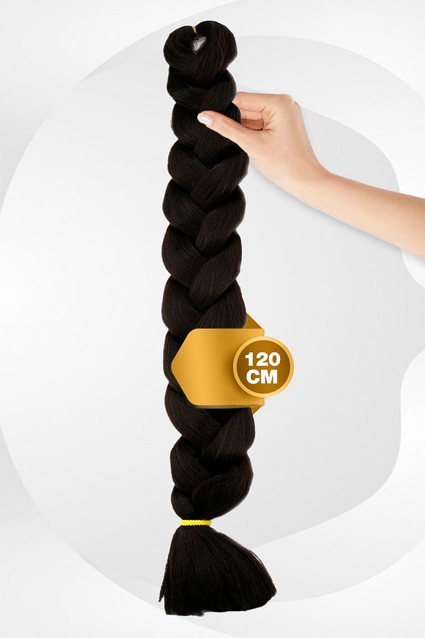 Afrika Örgüsü Rasta Ve Box Braid Için Sentetik Saç 100 gram - Koyu Kestane - 3