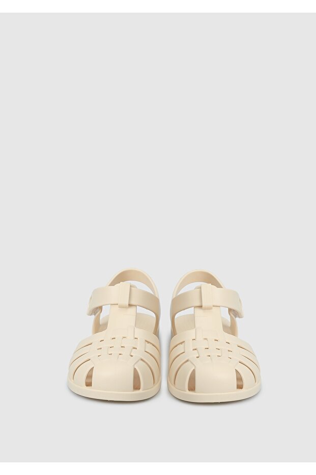 Flat Cream Sandals - 3