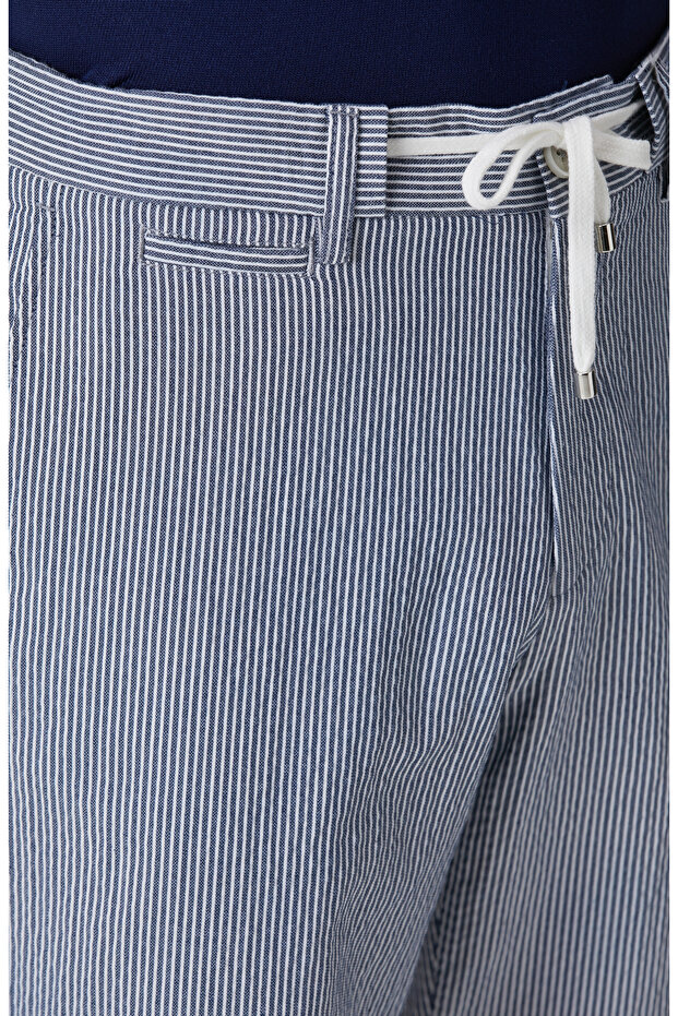 Lacivert Beyaz Şort - 4