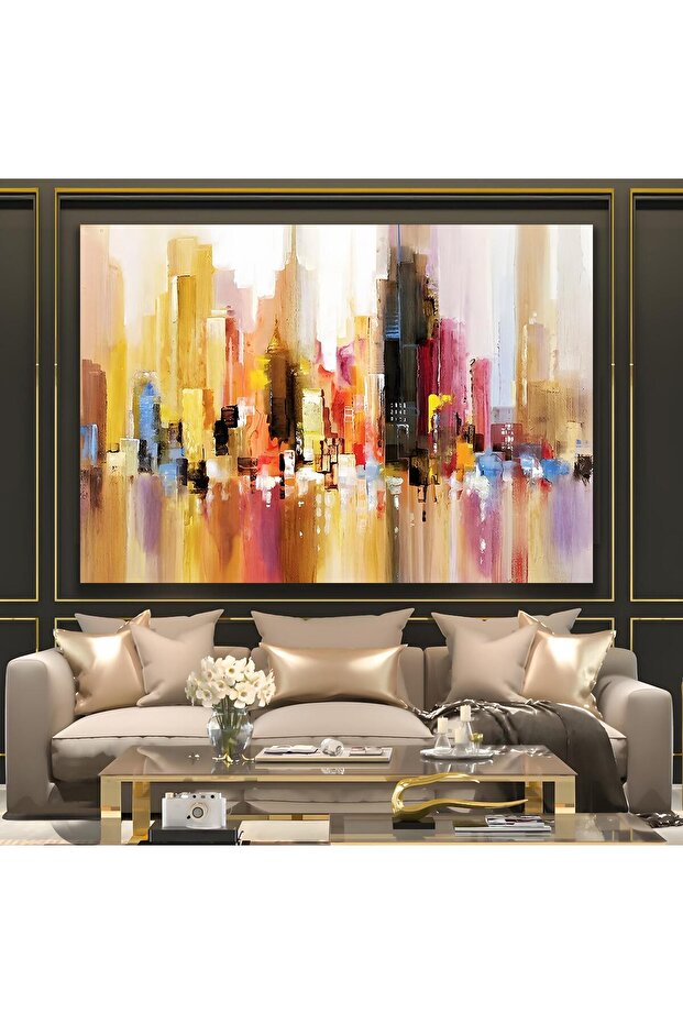 Abstract Pattern Canvas Painting - 2