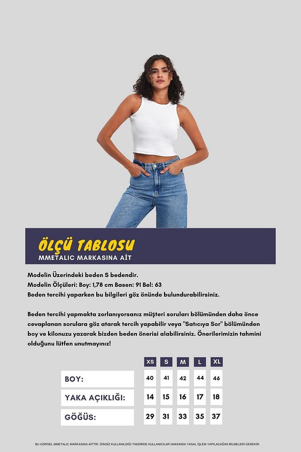 Kadın Gri Fitilli Görünümlü Askılı Kalın Esnek Örme Basic Crop Atlet - 8