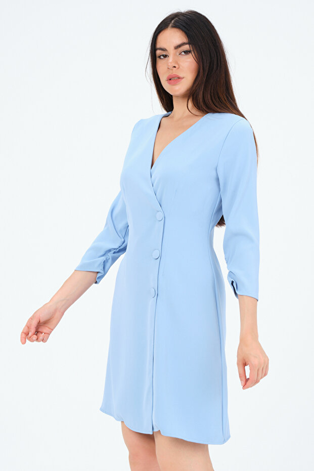 Düğmeli Elbise - 8