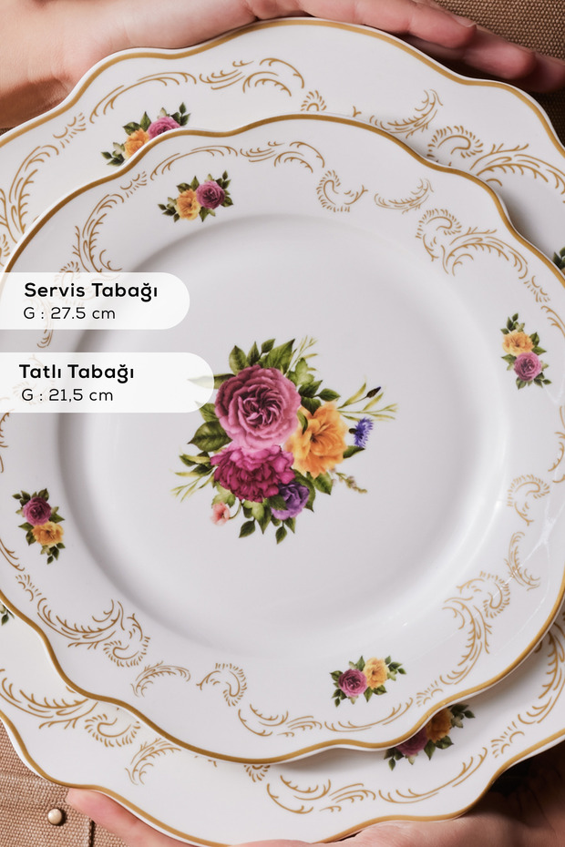 Forever Bone Antique 24 Parça 6 Kişilik Yemek Takımı - 7