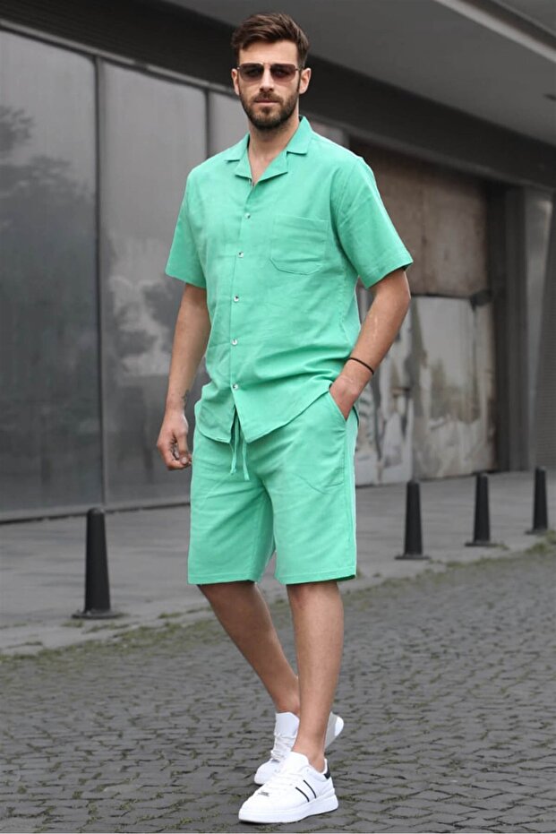 Ανδρικό Πράσινο Basic Oversize Σετ 5588 - 3