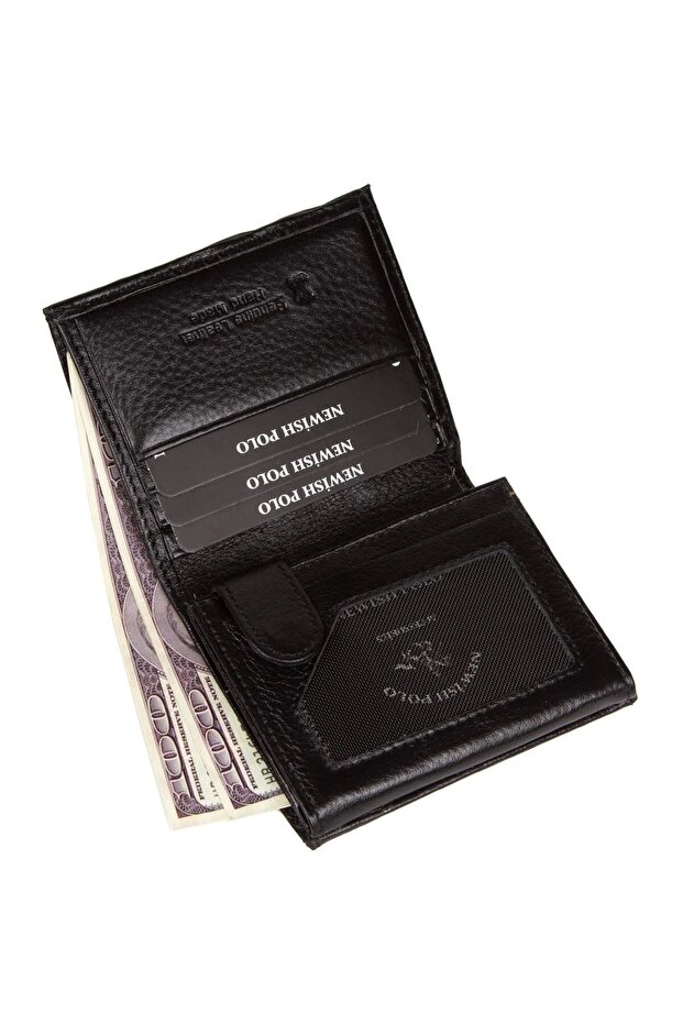 Men's Genuine Leather Wallet and Card Holder Black