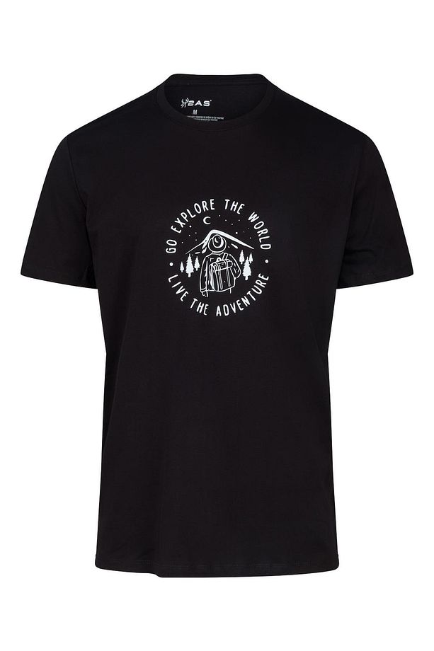 Alex Baskılı Erkek Sıfır Yaka T-Shirt - 1