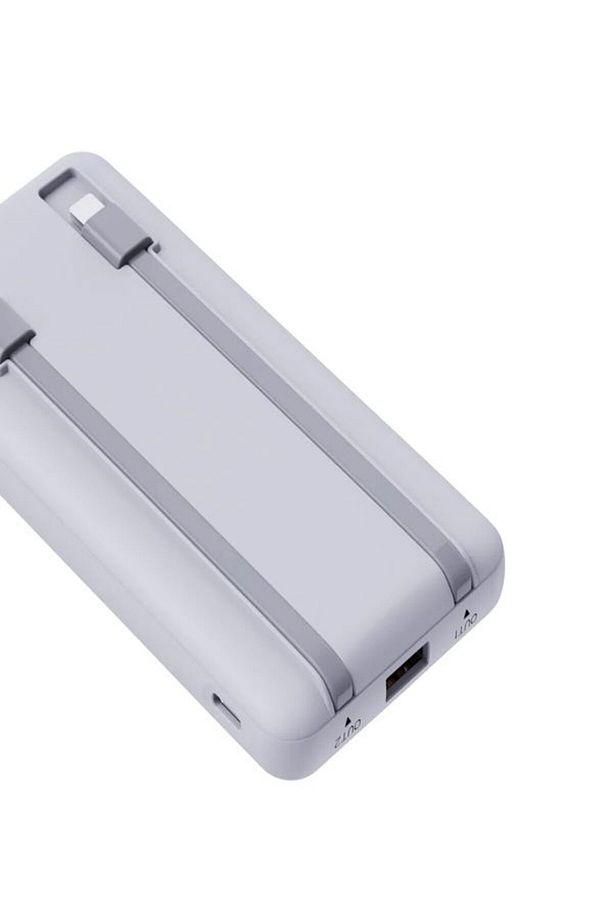 PW-95 PD 22.5W HIZLI ŞARJ LCD Kendiliğinden Type-c Lightning Kablolu 1Usb-A Girişli Powerbank - 4