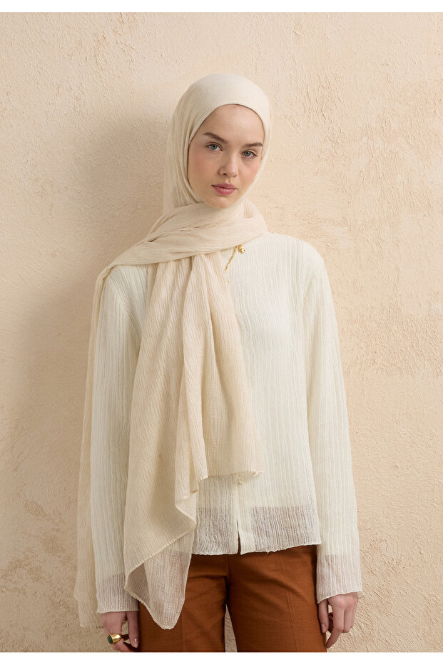 MODAL DAMALI ŞAL BEJ - 1