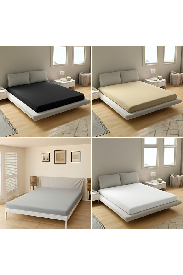 ملاءة سرير قطنية ممشطة مرنة - 1