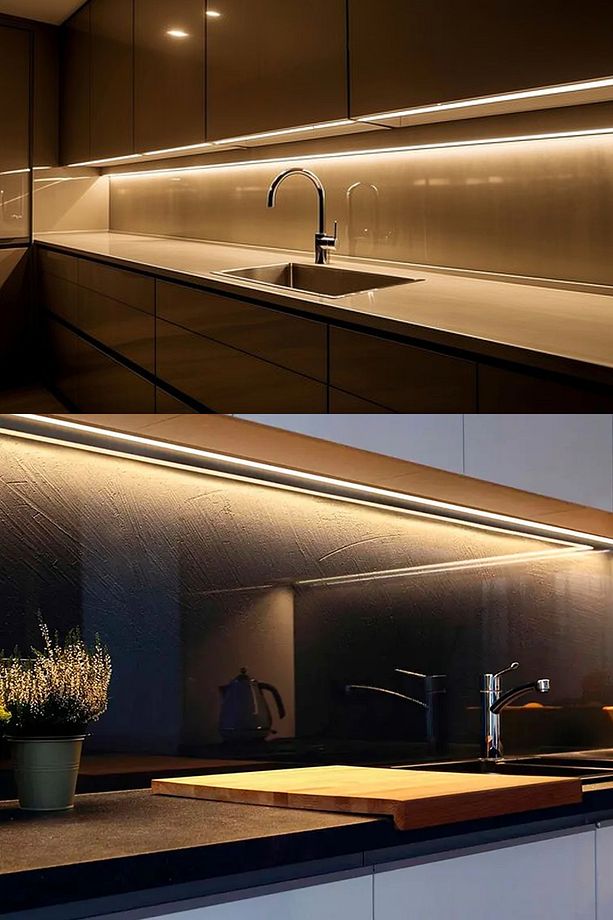 2,5 Metre Mutfak Tezgah Altı Led Aydınlatma Adaptörlü Tak Çalıştır Yüksek Şerit Led Gün Işığı - 4