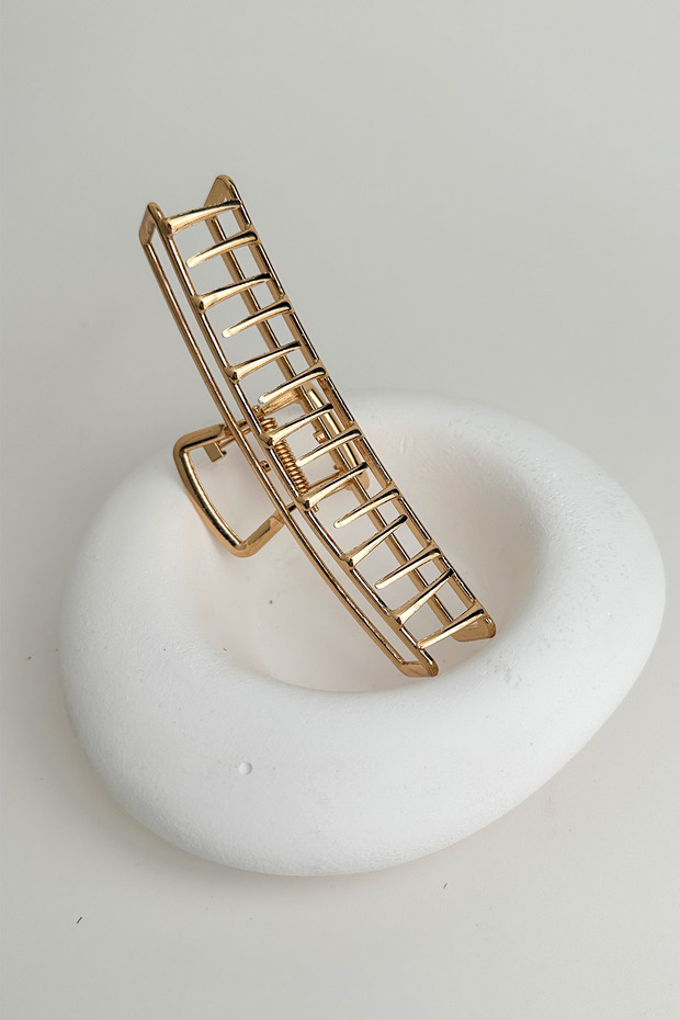 Gold Color Metal Rectangular Latch Buckle (11cm) - 3