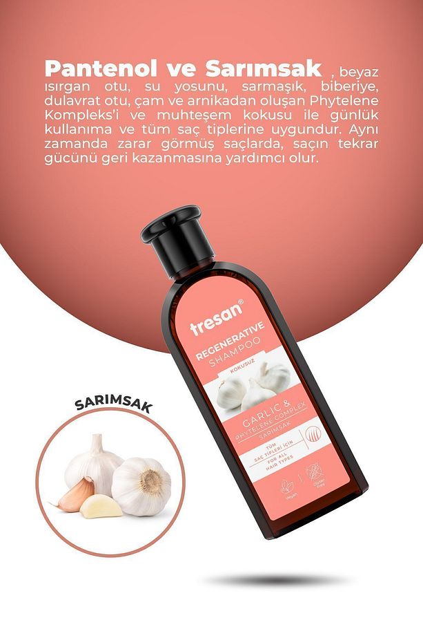 Sarımsak Onarıcı Bakım Şampuanı 300 ML x 2 Adet - PYCOS DUŞ TARAĞI HEDİYELİ - 5