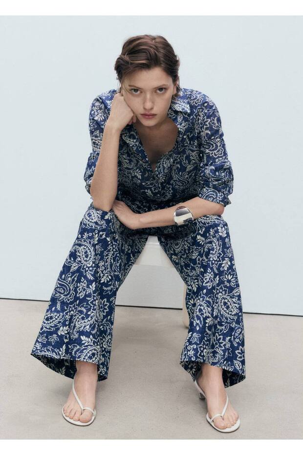 Gemusterte Baumwollhose - 5