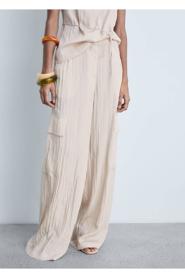 Dokulu kargo pantolon - 1