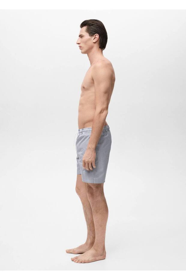 Gofre kumaşlı şort mayo - 6