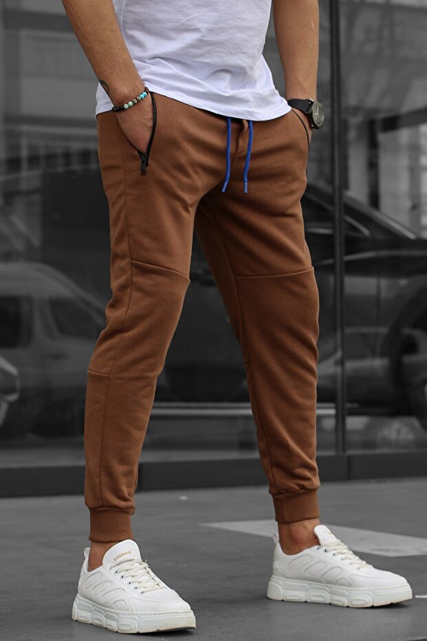 Kahverengi Basic Erkek Eşofman Altı - 1