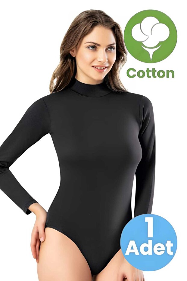 Women's Cotton High-Rise Long Sleeve Snap Body