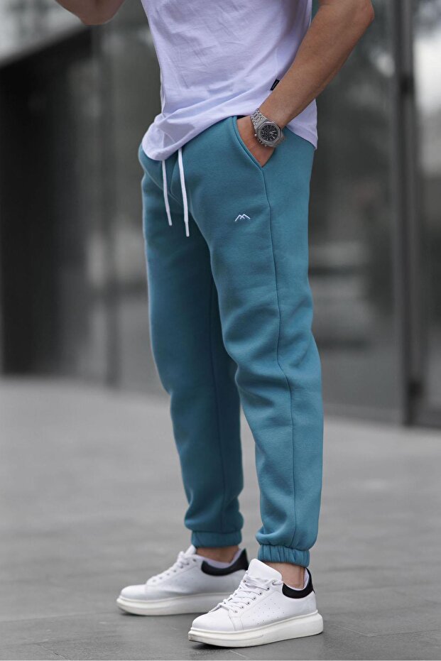 بنطال رياضي مطاطي أساسي أزرق 6524 - 2