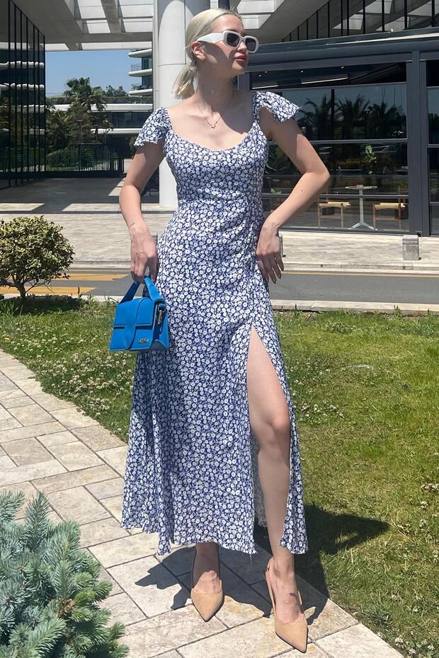 MG2004 Model Saks Model Rochie Slit - 3