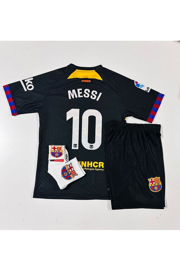 F.c B.a.r.c.e.l.o.n.a 2024/25 Yeni Sezon Lionel Messi Konsept Çocuk Forması 4'lü Set (ARMALI) - 3