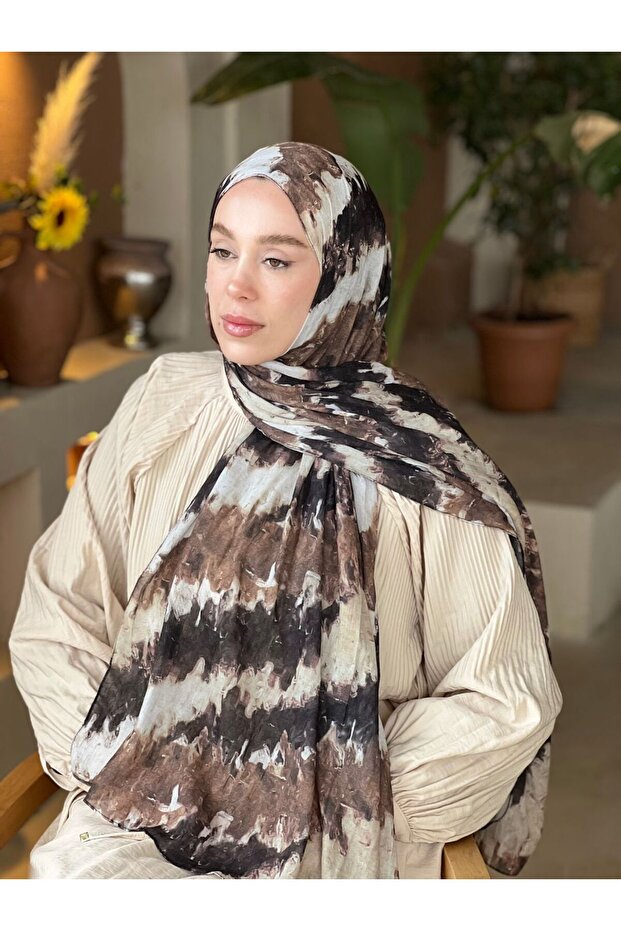 İlkbahar Ritm Desen Bambu Şal - 2