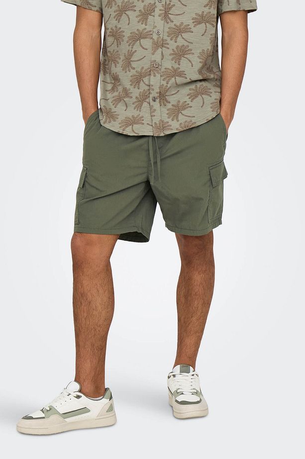 ONSKAL CARGO 0287 SHORTS Yeşil Erkek Şort - 1