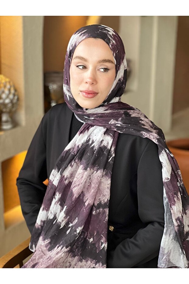 İlkbahar Ritm Desen Bambu Şal - 2