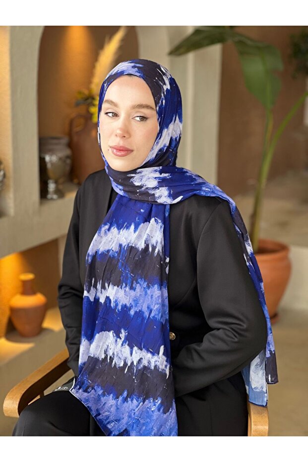 İlkbahar Ritm Desen Bambu Şal - 1