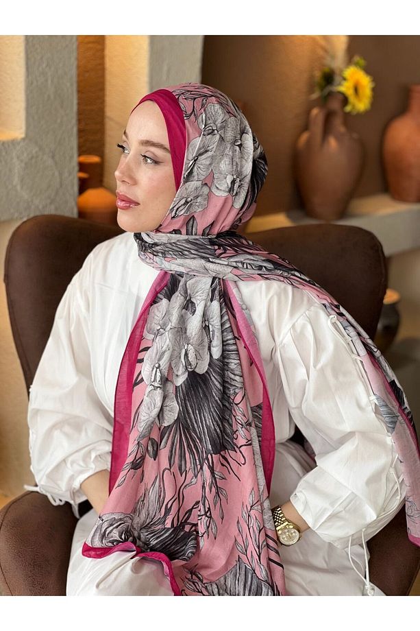 Botanika Desen Bambu Şal - 2