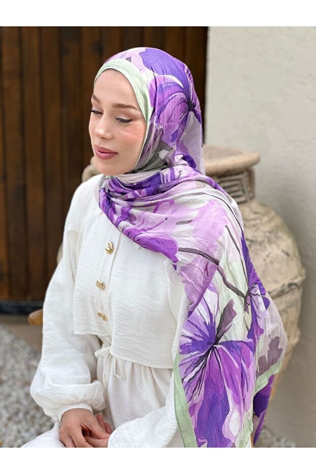 Rapsodi Desen Bambu Şal - 1