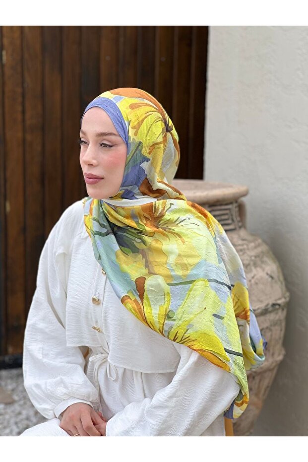 Rapsodi Desen Bambu Şal - 1