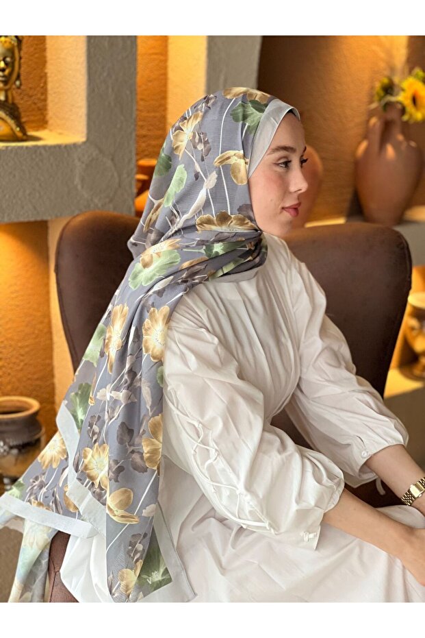 Fiori Pattern Lina Shawl - 2